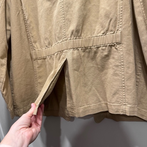 Talbots Band Collar Jacket Plus Size 2X Field Jacket Barn Coat Shacket Spring - Picture 13 of 13